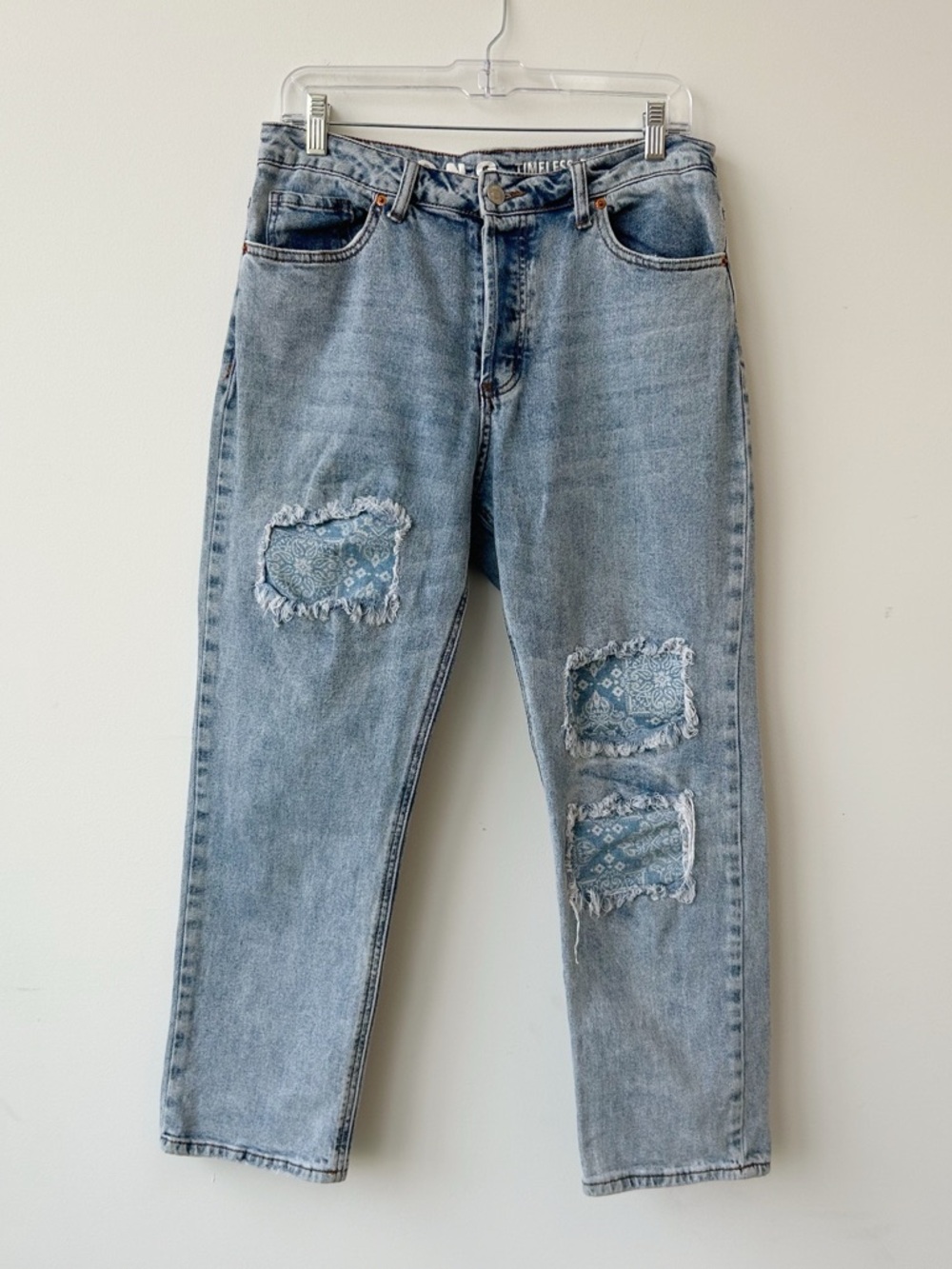 S.O.N.G. • Timeless Fit Patchwork Crop Jeans